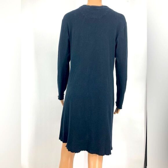 Lauren Ralph Lauren Cheetah Print Embroidered Logo RLL Black Cotton Dress Size M - Picture 4 of 5